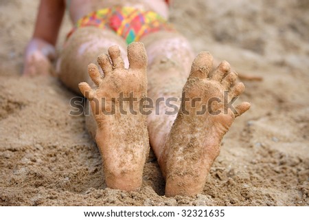 Foot on the beach