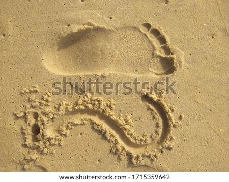 Foot prints of one person and who is the other