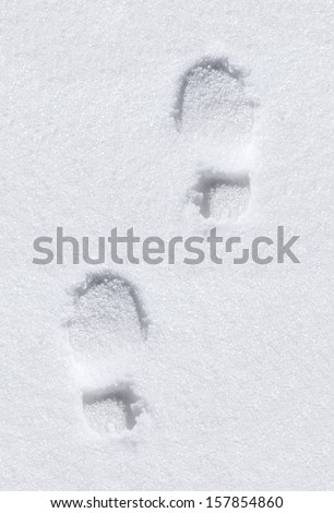 foot prints in snow 