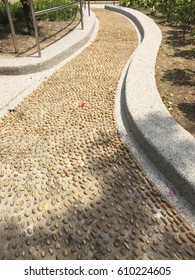 Foot Reflexology Stone Path In A Park