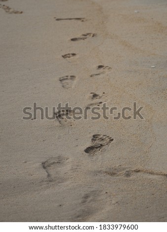 foot step on shore. 7th September 2020 