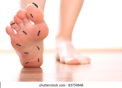 Foot stepping ant chicle diabetes leg