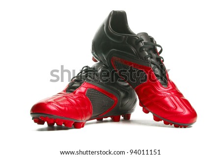Footbal boots. Soccer boots. Isolated on white.