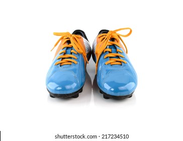 Football Boots. Soccer Boots. Isolated On White.