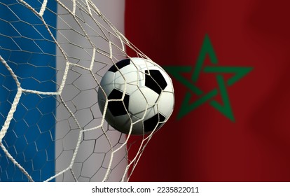 Football competition between the national France and national Morocco. - Shutterstock ID 2235822011