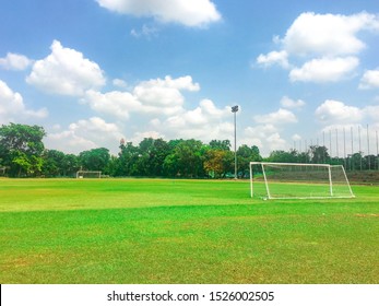 Football Feild And Blue Sky