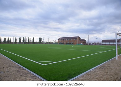 Football Field With Artificial Turf