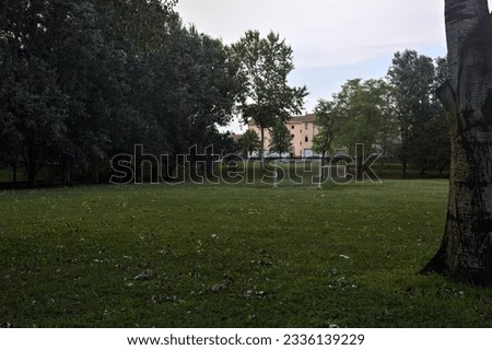 Similar – Image, Stock Photo Football field romance