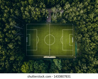 Football Field In The Forest 2. View From Above