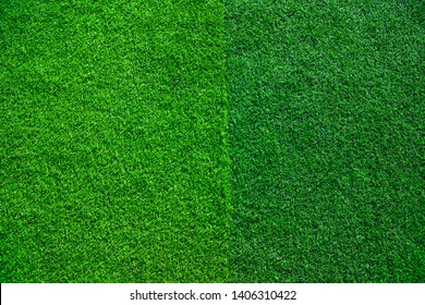 Football Field Grass With Chalk Line, Sport Background