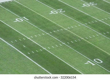 Football Field Showing The Goal Line At The Endzone