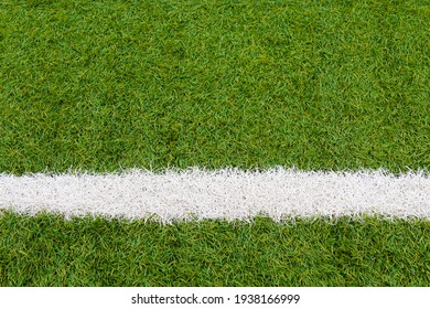 Football field. Top view. Selective focus. Background. Texture.