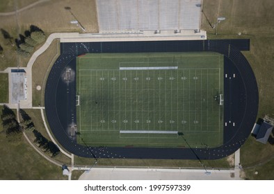 Football Field And Track From Above