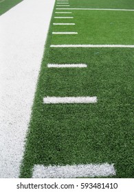 Football Field Turf With Hash Marks, Top Left  Sideline