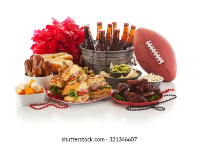 Football: Game Day Food And Stuff Ready For Party