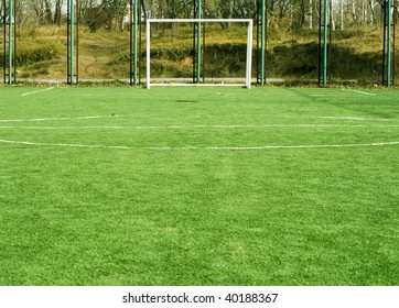  football goal on grass