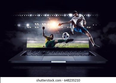 Football hottest moments. Mixed media - Shutterstock ID 648235210