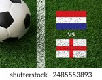 Football match Netherlands vs England; European football tournament competition