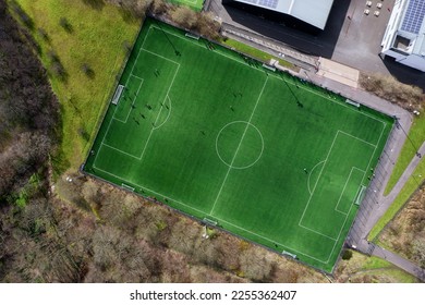 Football pitch aerial view from high above - Powered by Shutterstock