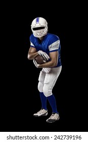 Football Player Blue Uniform On Black Stock Photo 242739196 | Shutterstock