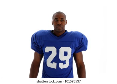 Football Player shot on a white background