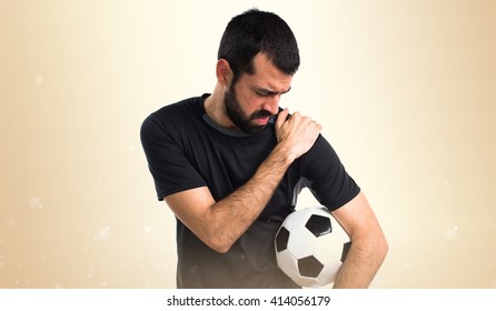 Football Player With Shoulder Pain