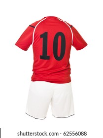 Football Shirt With Number 10 Isolated On White Background