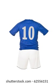 Football Shirt With Number 10 Isolated On White Background