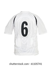 Football Shirt With Number 6 Isolated On White Background