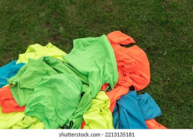 Football Shirts On The Ground