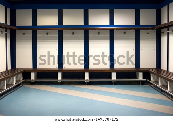 Football soccer locker\
room sports indoors