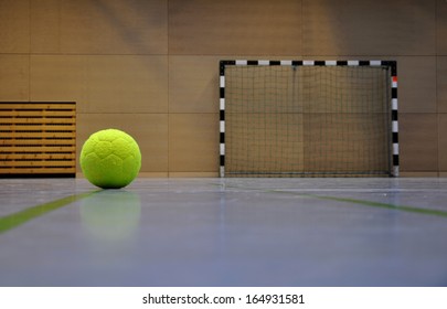 A Football In The Sports Hall