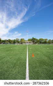 Football Stadium With Clear Sky In High School Of Thailand