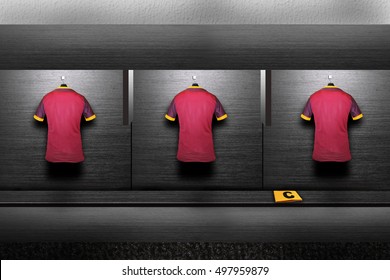 Football Team Shirt On Changing Room