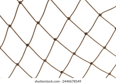 Football or tennis net. Rope mesh on a white background close-up - Powered by Shutterstock