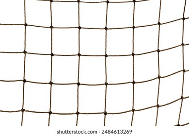 Football or tennis net. Rope mesh on a white background close-up - Powered by Shutterstock