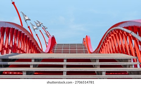 Footbridge Python Bridge Amsterdam Eastern Docklands
