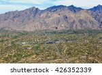 Foothills of Tucson, Arizona nestled below the Santa Catalina Mountains