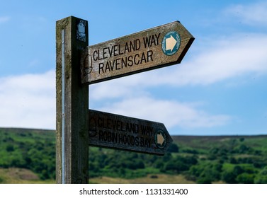 Footpath Sign On The Cleveland Way