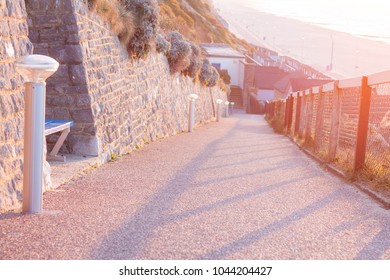 A footpath in the sun light