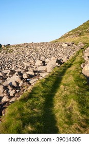 Footpaths at the mountain side