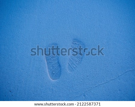 Footprint at the sea, Maldives island
