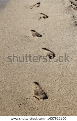 footprint spain barcelona beach europe