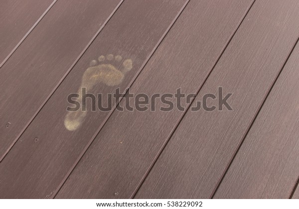 Footprints On Floor Paint Not Dry Stock Photo Edit Now 538229092