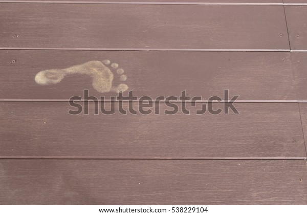 Footprints On Floor Paint Not Dry Stock Photo Edit Now 538229104