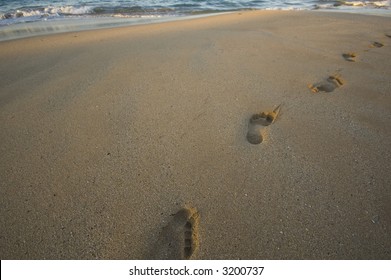 footprints in the sand