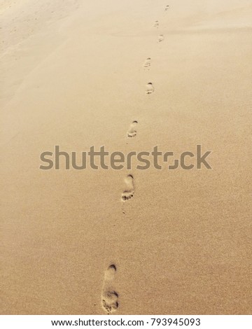 footprints in the sand