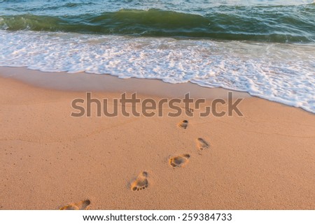 Footprints in the Sand for background