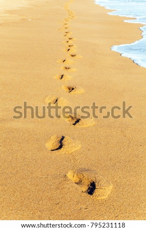 Similar – spuren im sand Ausflug