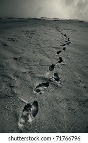 Footprints In Snow